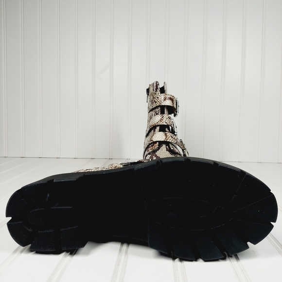 NEW BP Lilly Buckled Snake Print Moto Boot C408 - Picture 14 of 16